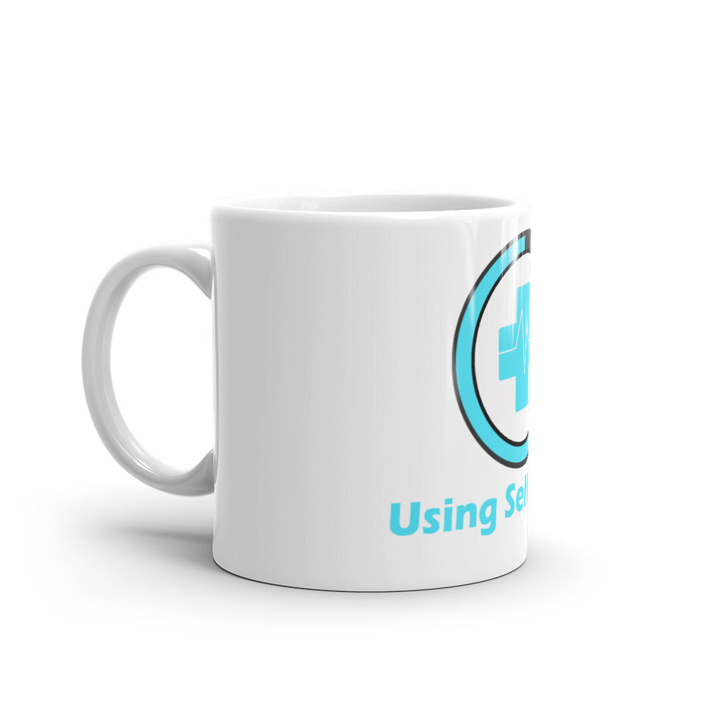 White glossy mug
